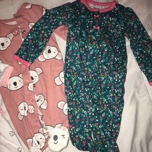 15 baby girl onesies. Worn a few times.